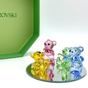 Swarovski Crystal Kris Bear 30th Anniversary Set of FOUR different color NIB w/m